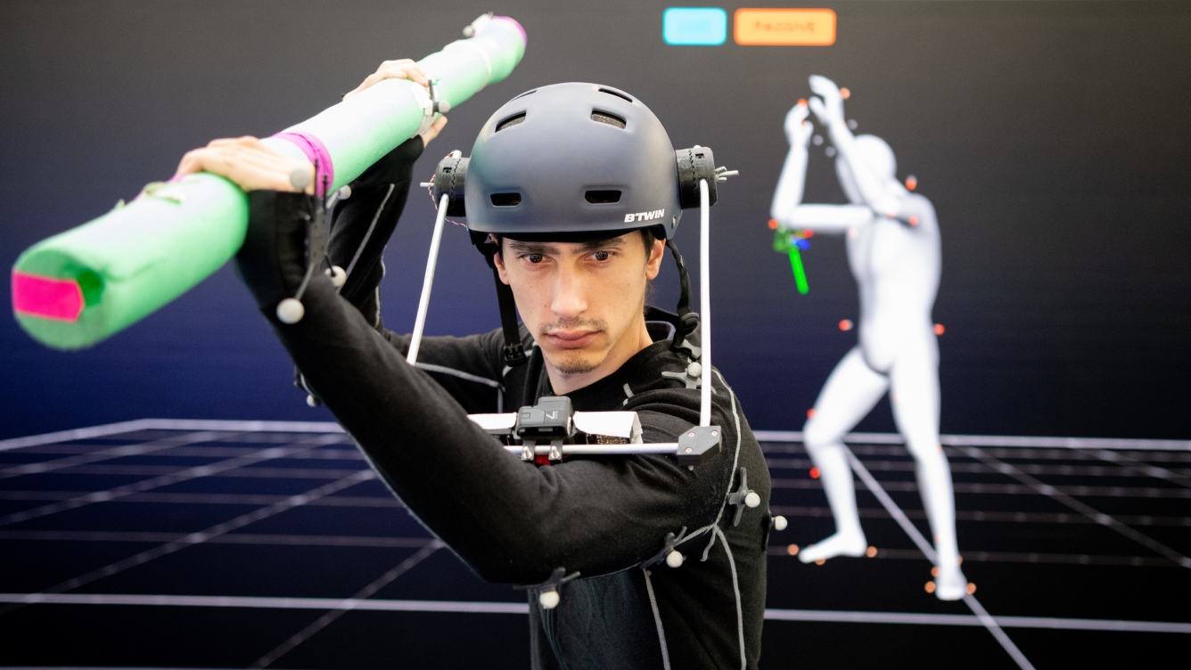 Centounopercento's team member during a MoCap session