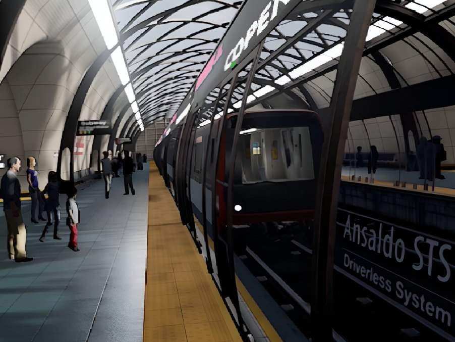 Cover image of the Driverless System project showing an underground platform