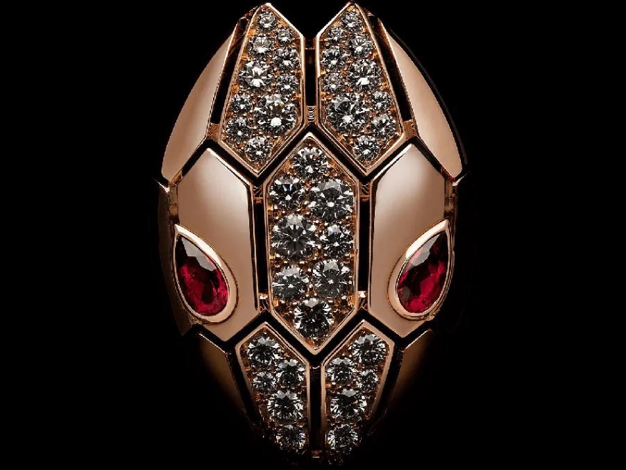 Cover image of Bulgari's Eyes on me video showing a snake-shaped jewel