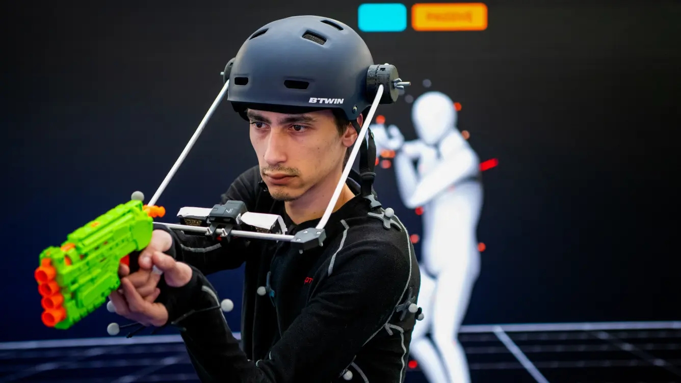 MoCap Session Centounopercento's team member during a MoCap session