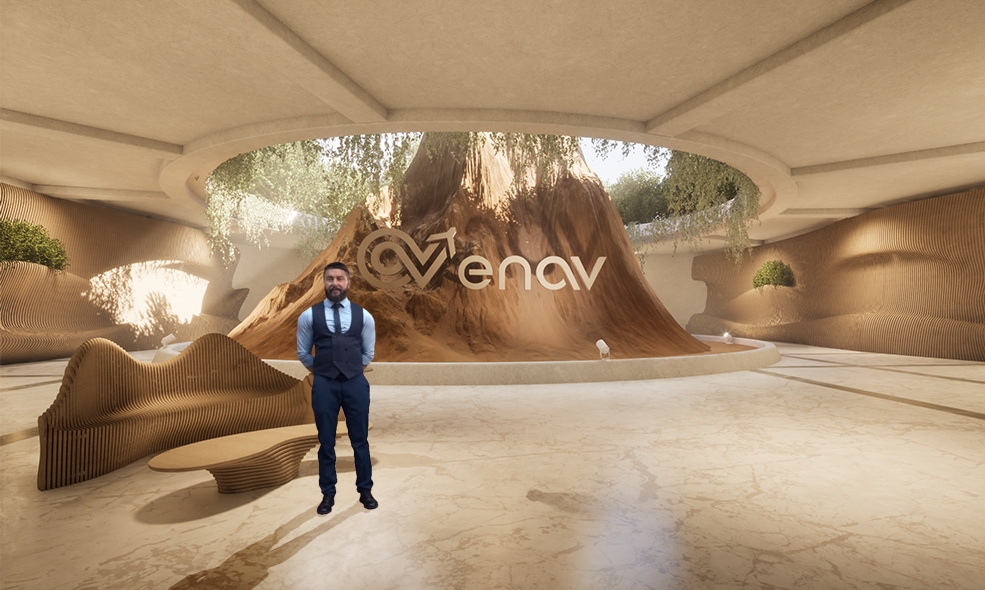 ENAV: Impatti che generano valore The Testimonial Federico Ruffo in the ENAV 3D environment